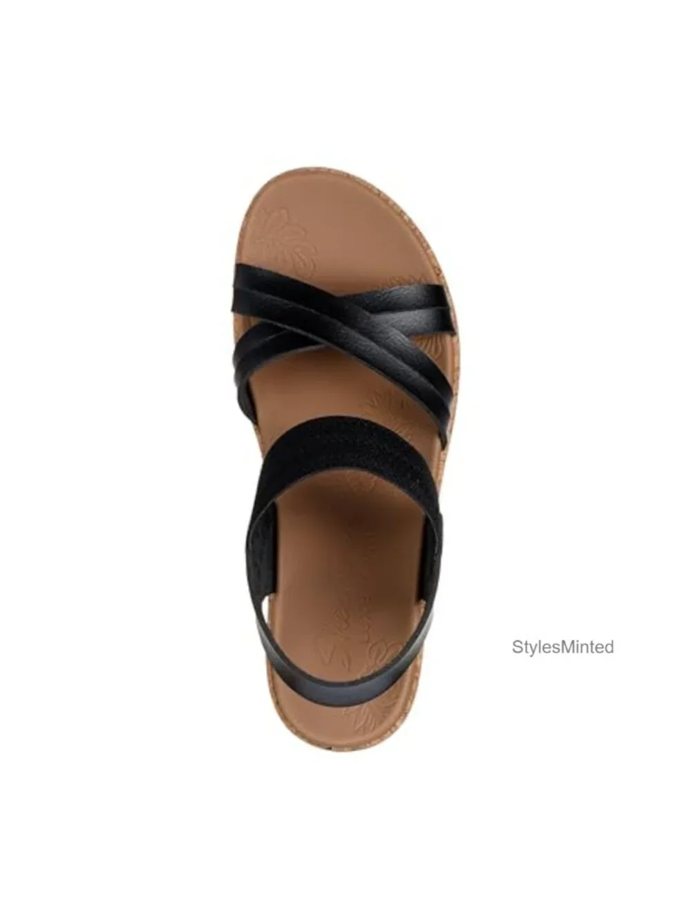 Women's Strappy Wedge Sandals with 3-Inch Heel, Vegan Cork